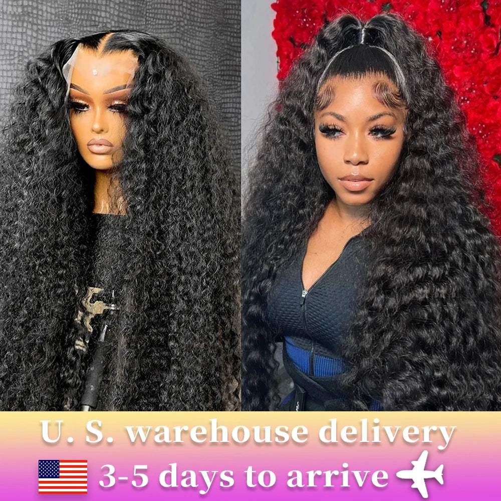 300 Density 13x4 HD Transparent Lace Front Wig Human Hair  Wavy Wavy 13x6 Deep Wave Frontal Wigs Human Hair Remy Water Wave Wig