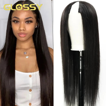 250% Density Straight V Part Wig 30-34 Inch 100% Human Hair Clearance