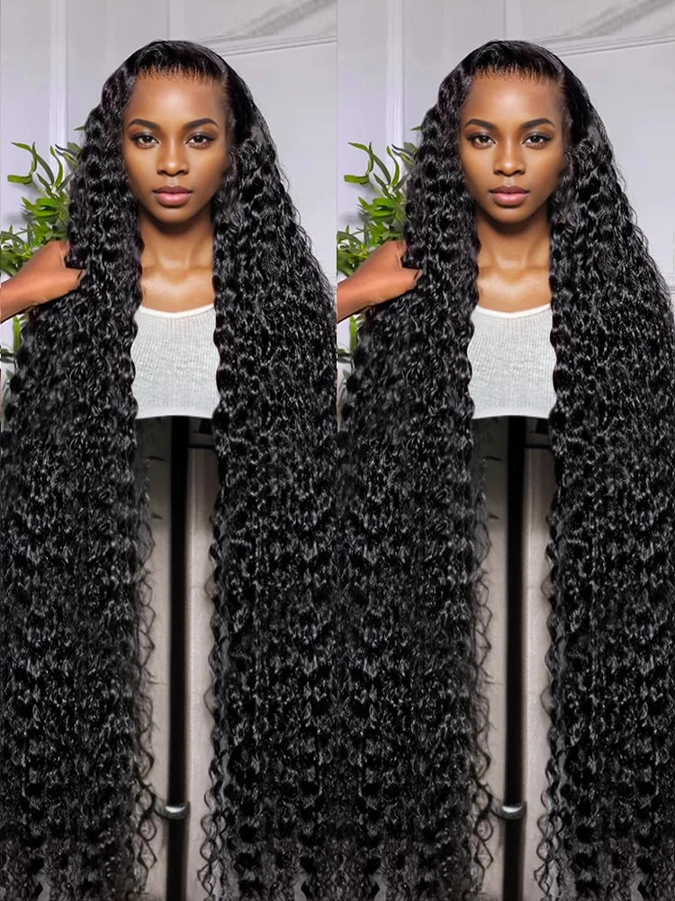 300% Deep Wave 13x6 HD Lace Frontal Wig Water Wave 13x4 250 Density