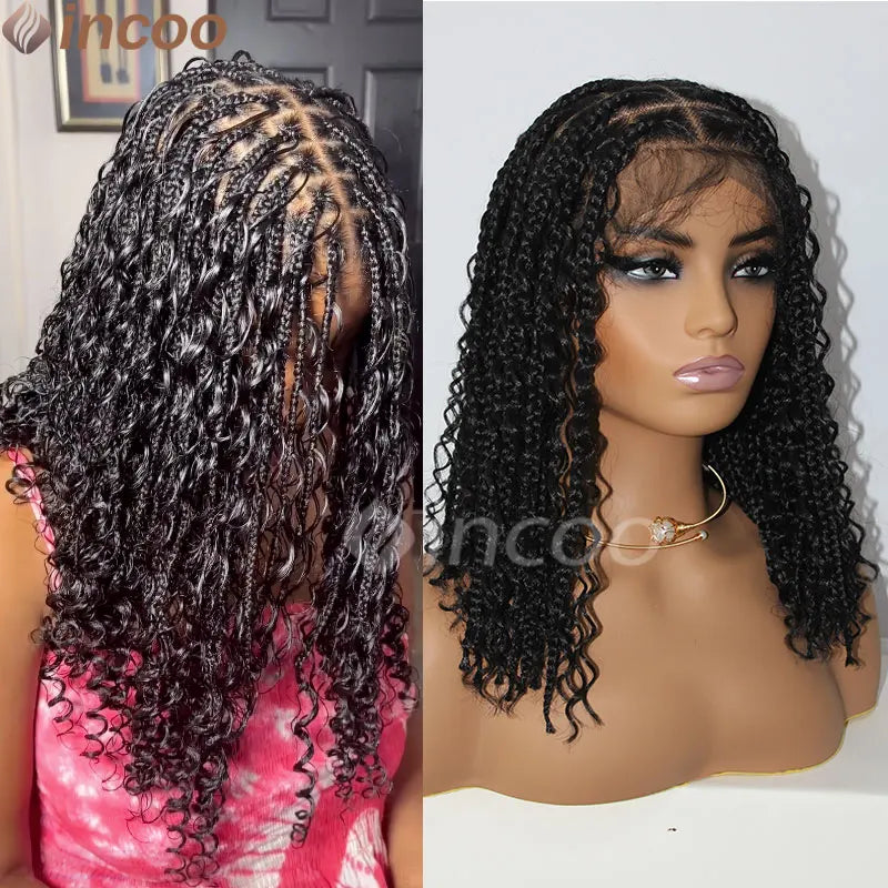 Synthetic Short Bob Box Braided Wig 12 Inch Jumbo African Boho