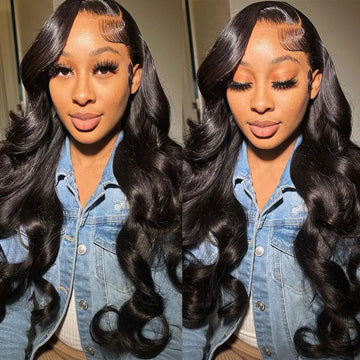 13x6 HD Transparent Body Wave Wig 30 Inch 13x4 Lace Frontal Pre-Plucked