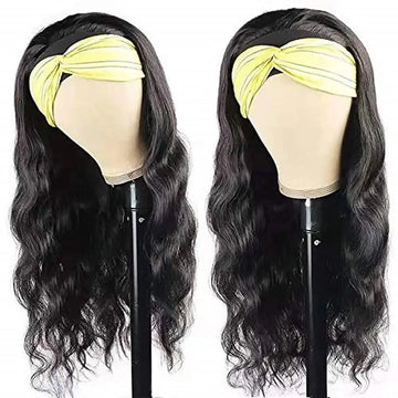 Headband Body Wave Human Hair Wig 180% Density Brazilian Glueless