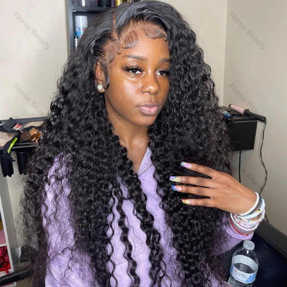 HD Lace 13x6 Deep Wave Wig 30-40" Curly Brazilian 13x4 Water Wave