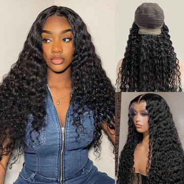 300 Density 13x4 HD Transparent Lace Front Wig Human Hair  Wavy Wavy 13x6 Deep Wave Frontal Wigs Human Hair Remy Water Wave Wig