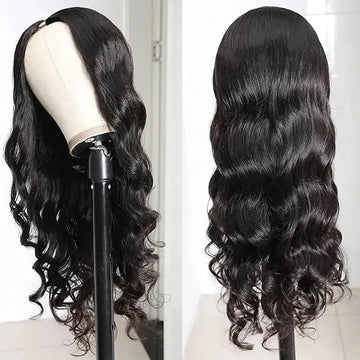 30 Inch Body Wave V Part Wig Brazilian Hair 180 Density Machine Made