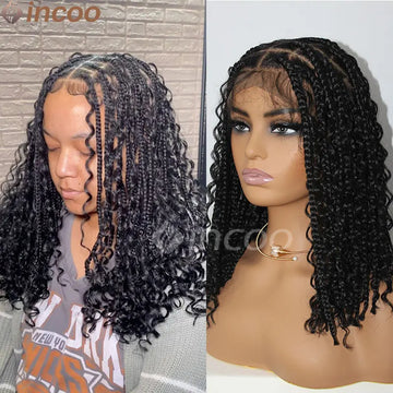 Synthetic Short Bob Box Braided Wig 12 Inch Jumbo African Boho