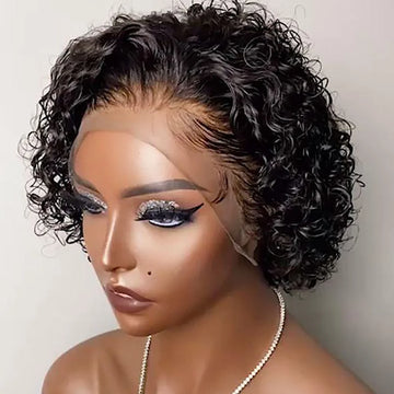 Pixie Cut Wig 13x1 Lace Frontal Short Bob Human Hair for Black Women